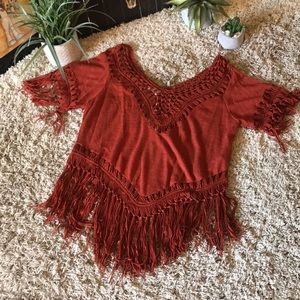 Maroon Poncho